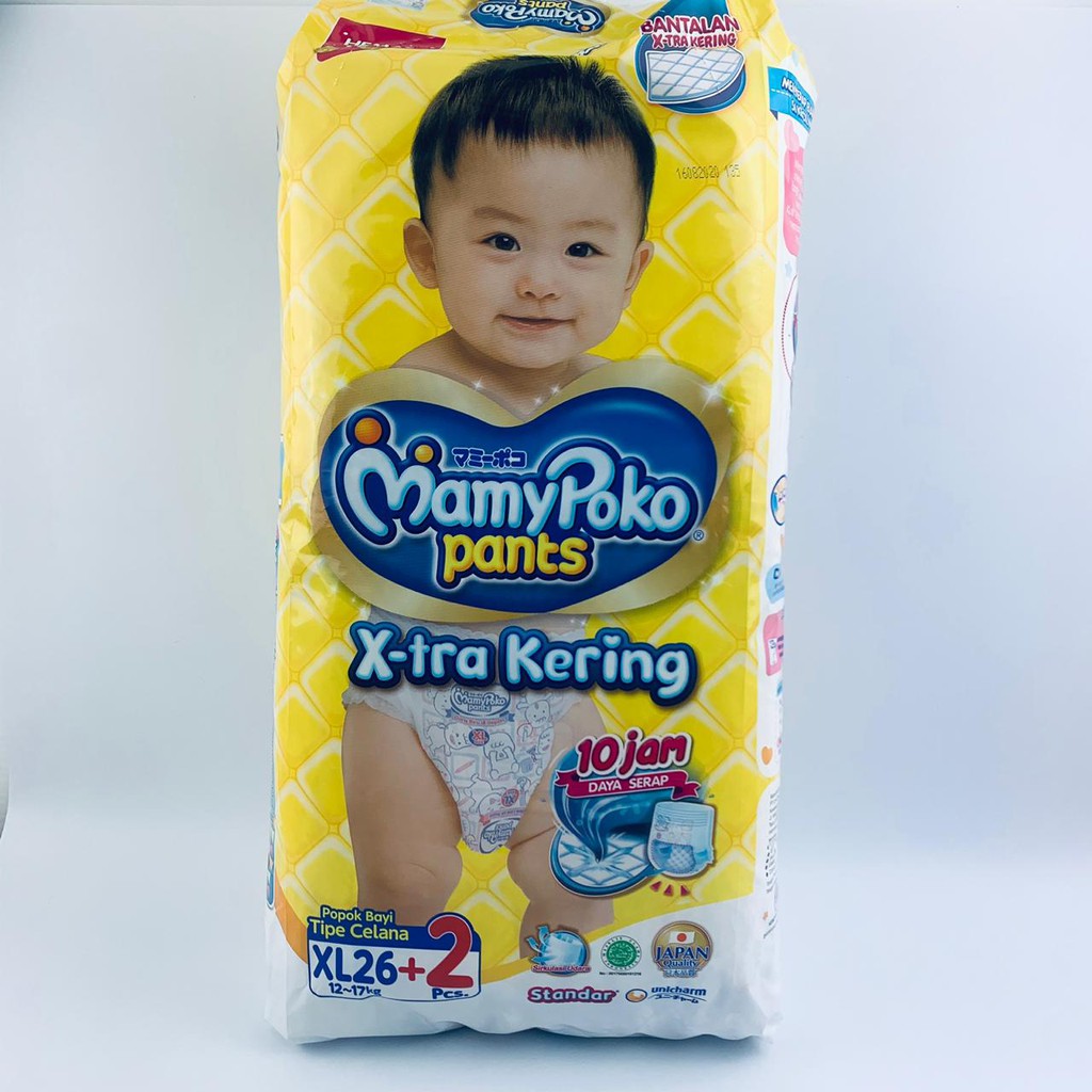 Pampers MamyPoko Pants / Extra Kering / 10 Jam / XL2 / 26 pcs