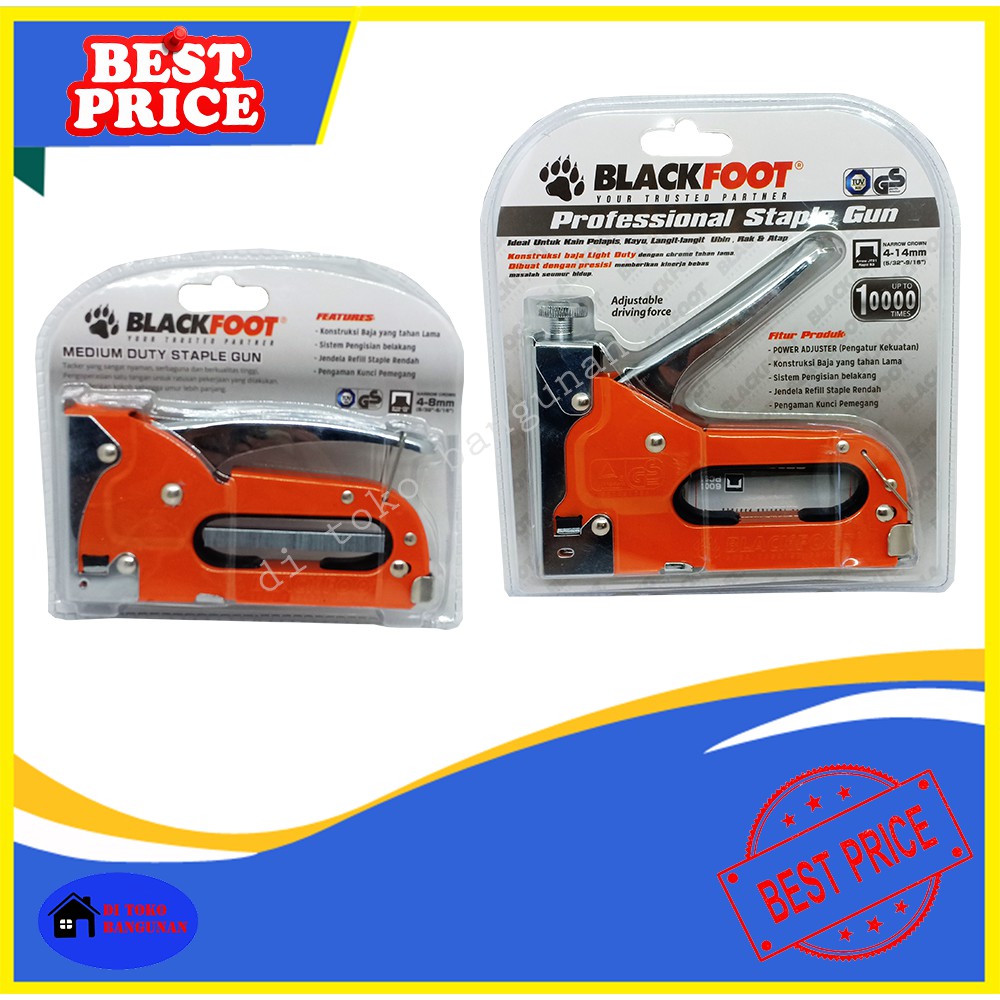 Steples Gun Staples Stapler Tembak 8MM &amp; 14MM Blackfoot