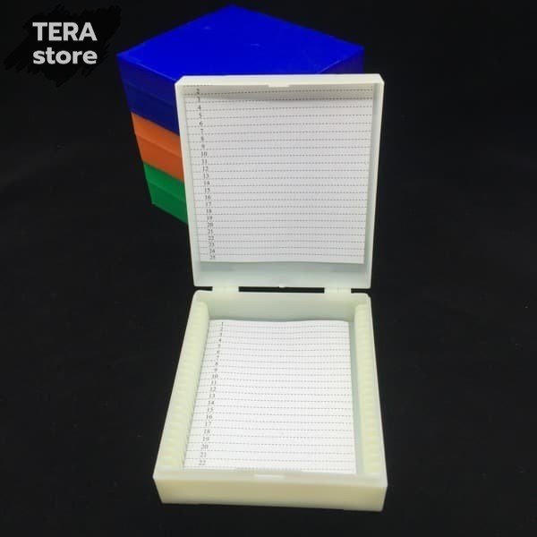 Slide box kotak preparat isi 25 kotak objek glass