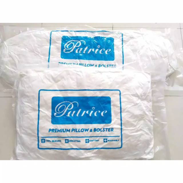 BANTAL dan GULING merk PATRICE bahan SILICON kain Knitting Resleting