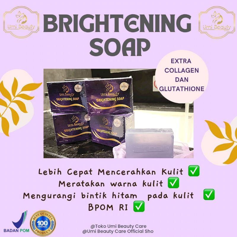 BRIGHTENING SOAP UBC || SABUN BATANG BPOM || UMI BEAUTY CARE