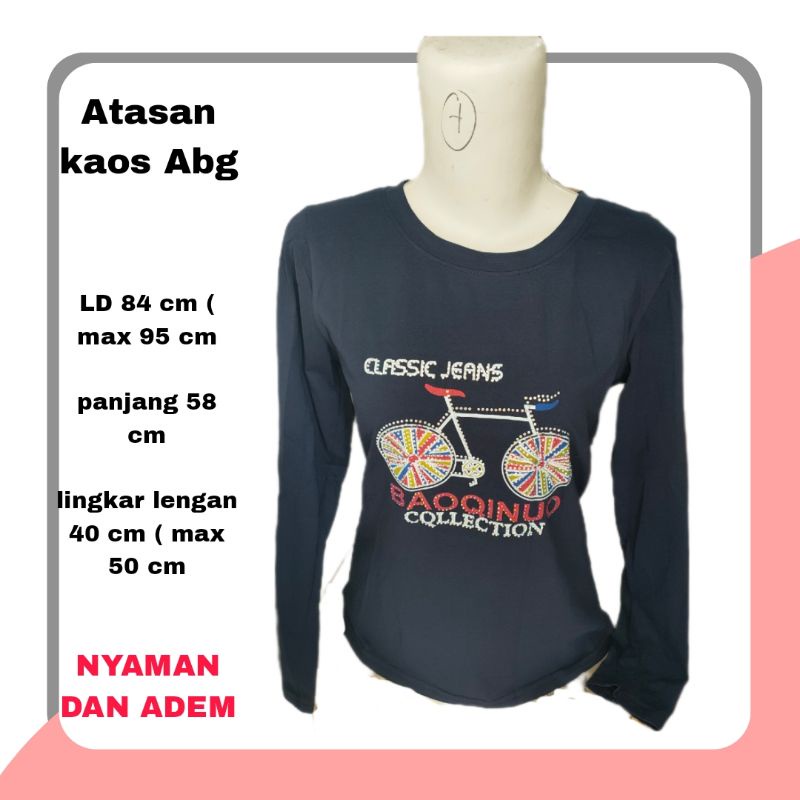 ATASAN KAOS ABG REMAJA WANITA atasan kaos cewek cewe remaja perempuan wanita lengan panjang pakaian cewek baju atasan kaos import wanita bahan adem terbaru atasan wanita cewek cewe ABG remaja kekinian terbaru lengan panjang import nyaman adem premium lucu