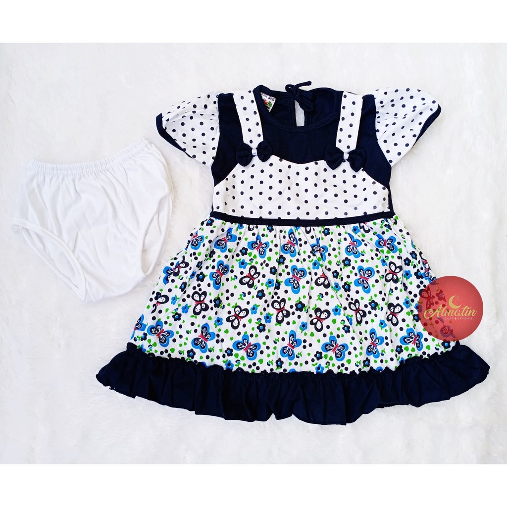 Setelan Baju bayi Perempuan / Dres Bayi Lucu 0-18 bulan