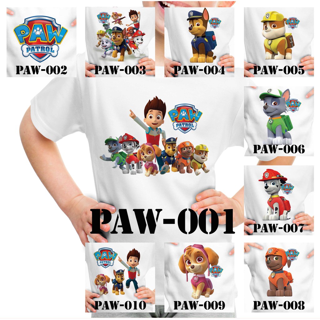 [FREE NAMA !!] Kaos Dewasa / Baju Paw Patrol