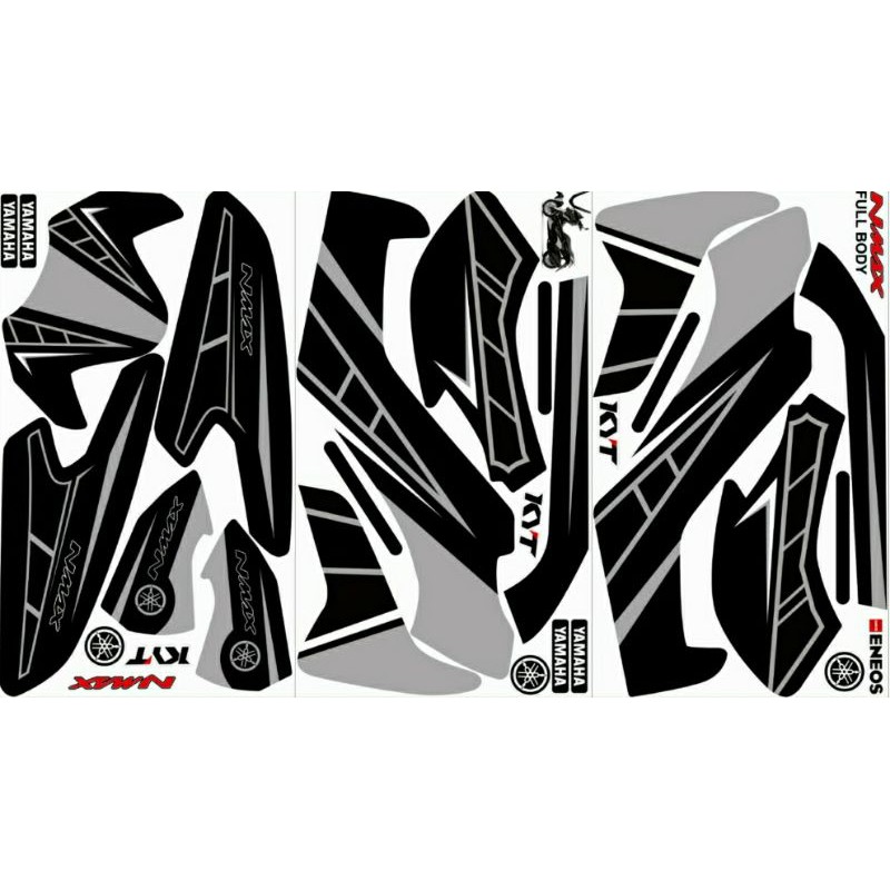 stiker decal nmax kombinasi warna abu 01