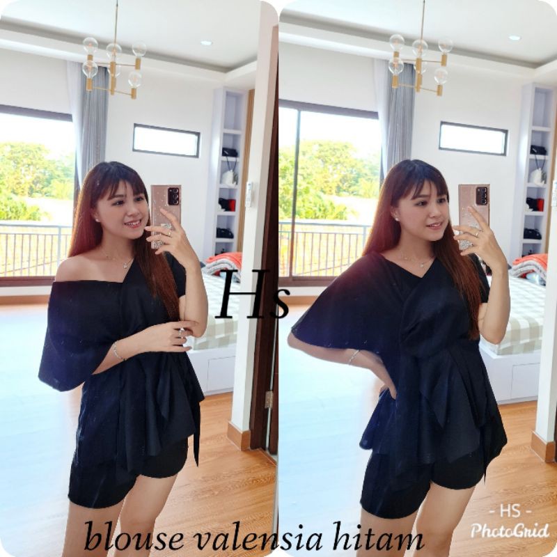 BLOUSE SCUBA VALEN/VALEN SCUBA TOP/BLOUSE KOREAN /REALPICT