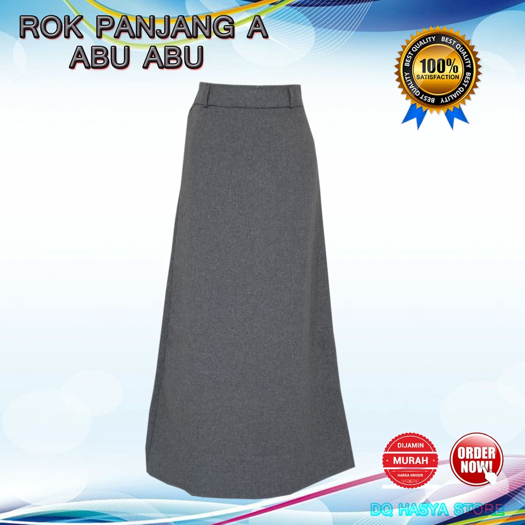 Rok Kerja Panjang Hitam A Bahan Formal Kantor Rok panjang Bentuk A