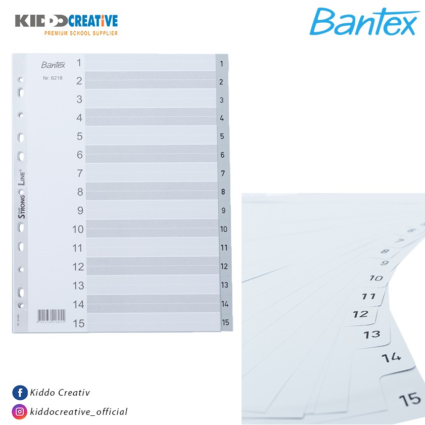 

Bantex Numerical Indexes A4 1-15 Index (15 pages) #6218 05