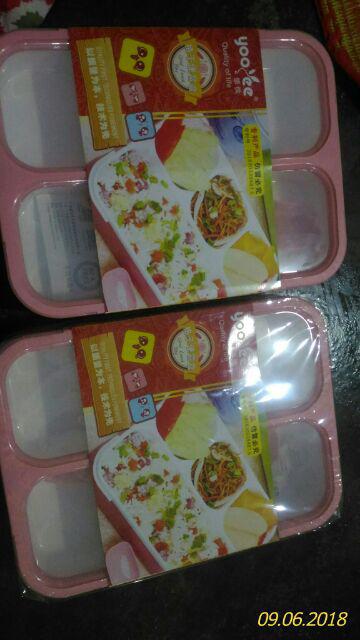 Lunch Box Yooyee Grid Sekat 4 / Tempat Makan Yooyee Anti Bocor