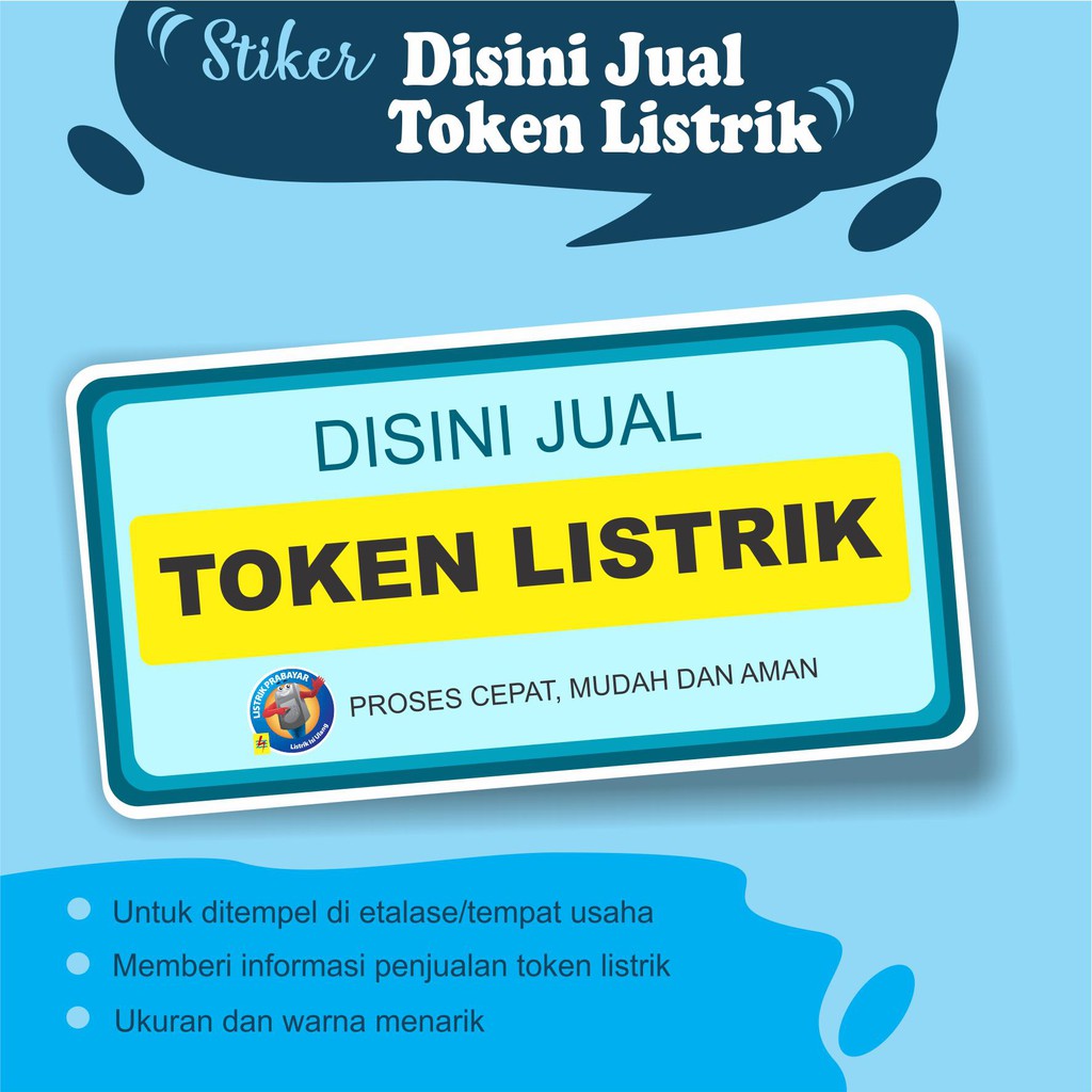 Jual Stiker Tulisan Token Listrik Shopee Indonesia 5321