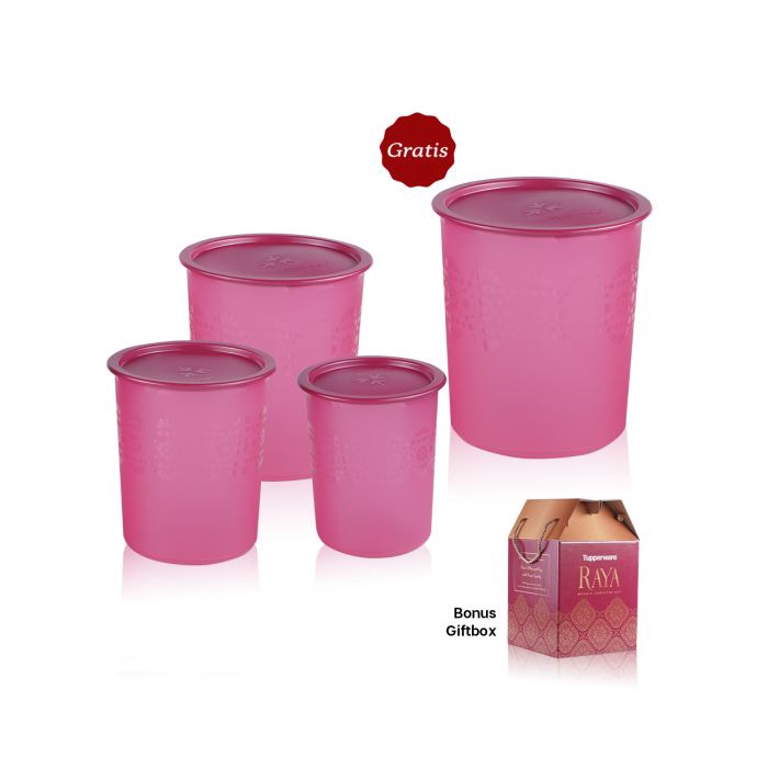 TUPPERWARE Raya Mosaic Canister set isi 4pcs HK