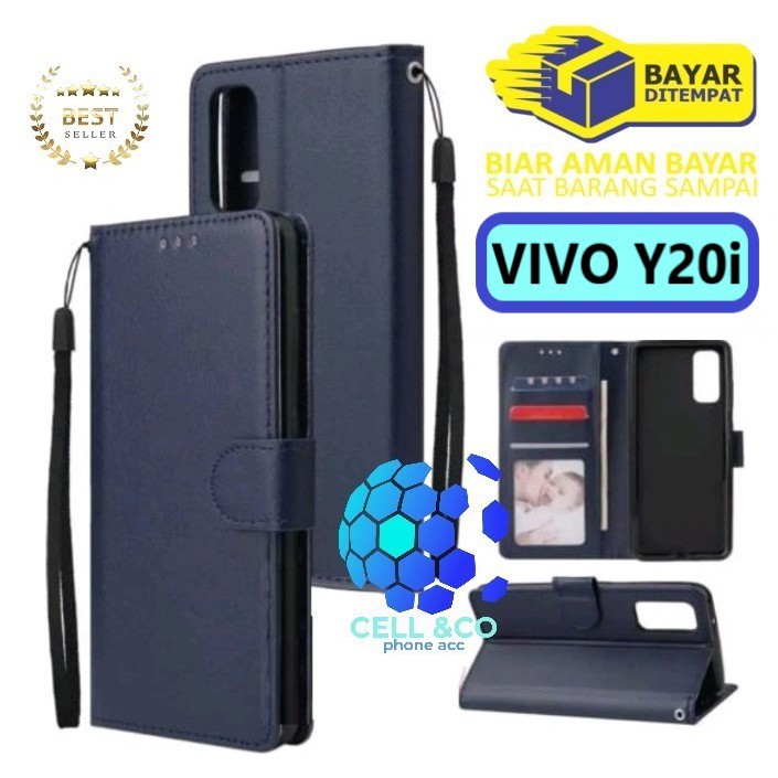 Flip cover VIVO Y20i Flip case buka tutup kesing hp casing flip case leather wallet