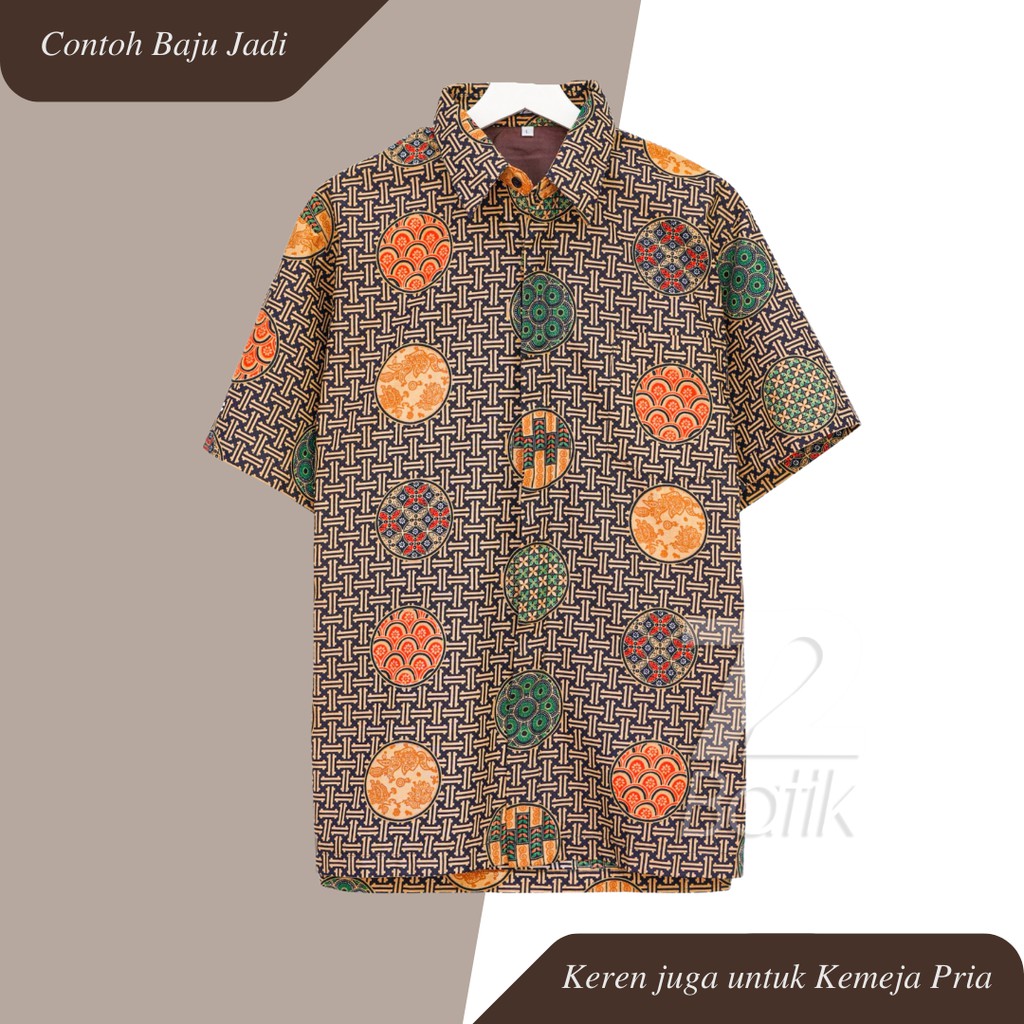 KAIN BATIK PREMIUM Bahan Katun Motif Gedhek Bulet Bola Kawung Warna Coklat Sogan 727160 Cap 72 Jarik Jarit Samping Kebat Panjang Batik Katun Modern Premium Bahan Seragam Batik Pernikahan Kantor Keluarga Murah Kamen Jadi Batik Bali Lembaran