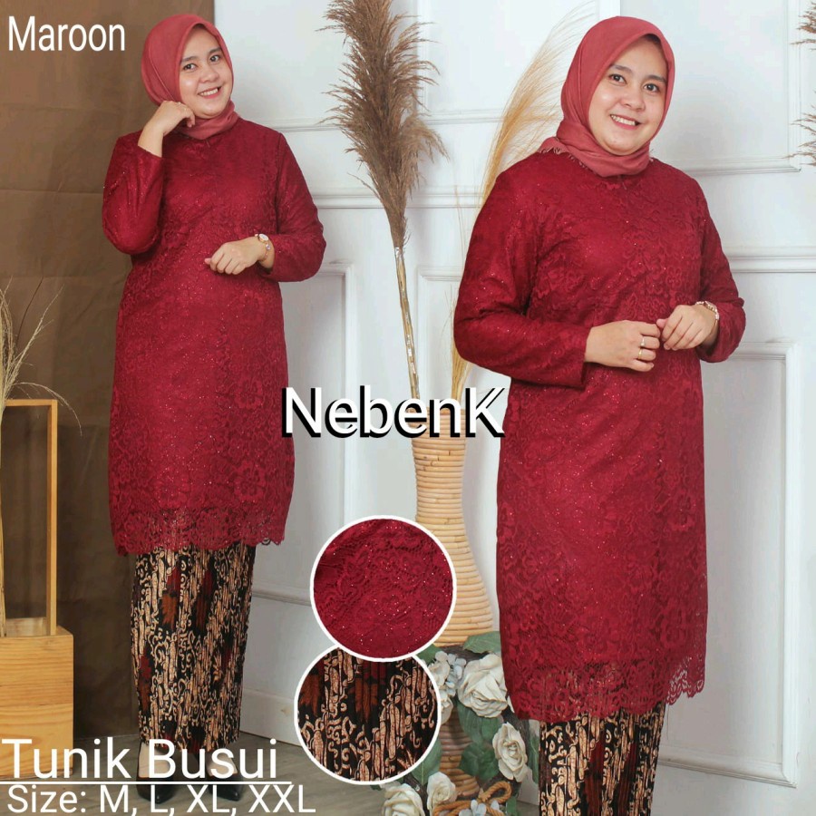 ZALORA GROSIR HANYA ATASAN Kebaya Tunik Brukat Modern / Kebaya Brokat Pesta Kondangan Dan Wisuda / S