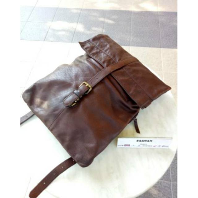 Tas Fossil Original Authentic fossil kulit vintage pria wanita slempang tas backpack klasik leather