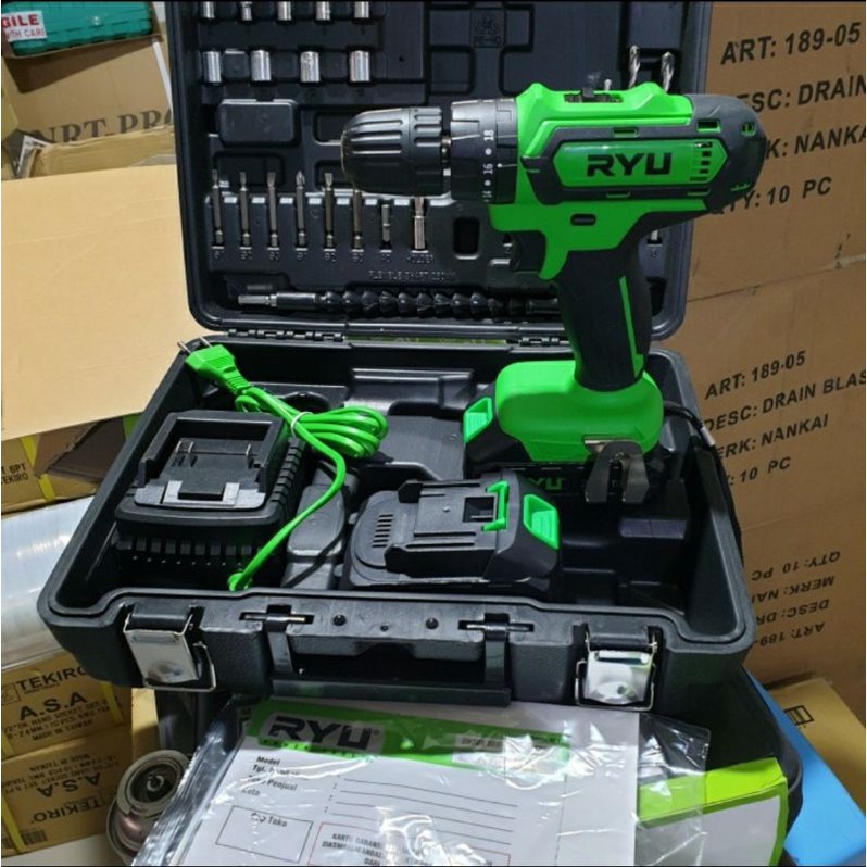 MESIN BOR CORDLESS BATRE BATERAI RYU RCI 20V CORDLESS IMPACT DRILL RYU RCI20V