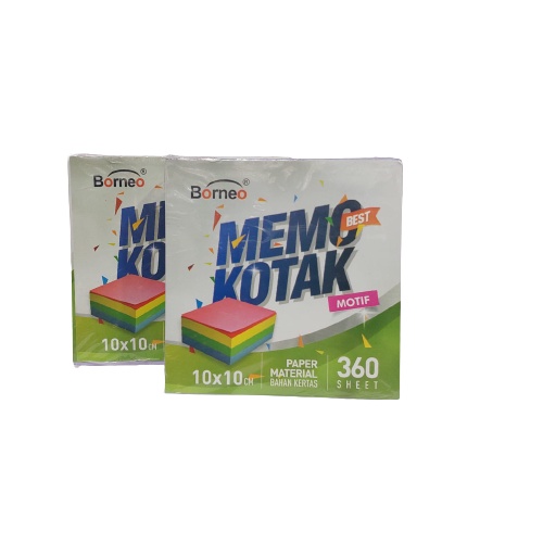 Memo Kotak Borneo Motif 10x10cm 360 Sheets