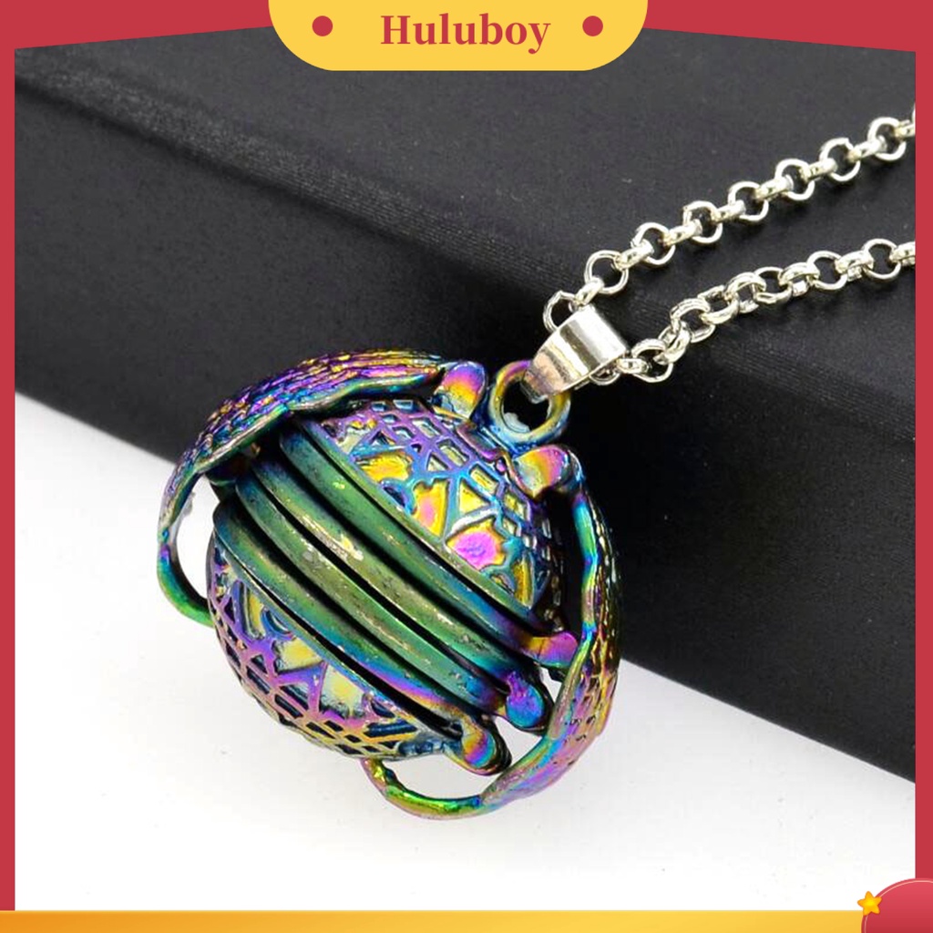 Hu Hu Hu Hu Hu Alat Bantu Pasang Kacamata♡ Kalung Liontin Locket Aromaterapi 4 Lapis Bahan Alloy Gaya Retro Untuk Wanita