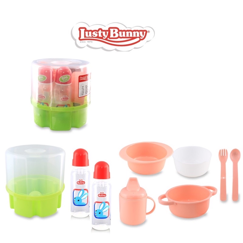 Lusty Bunny Parcel Container BK-2016 / SET HADIAH BABY ANAK BAYI DOT TEMPAT MAKAN