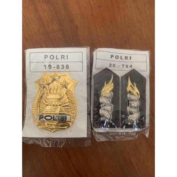 Paket set kewenangan dan monogram jatah polri polisi