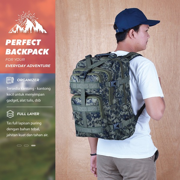 Toko Thabita - Tas Punggung Gunung Semi Carier Ransel Militer Keril Tactical Backpack Loreng