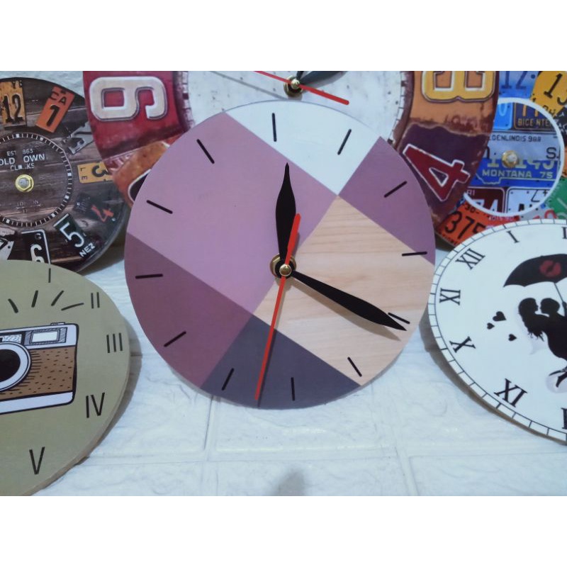 Jam Dinding Scandinavian MODERN UNIK diameter 20 cm mesin sweep-2