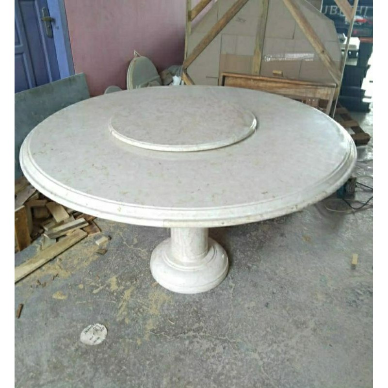 Meja Putar Marmer Alam