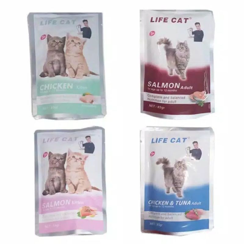 Life Cat Wet Pouch 85gr Makanan Basah Kucing Life Cat Pouch Cat Food