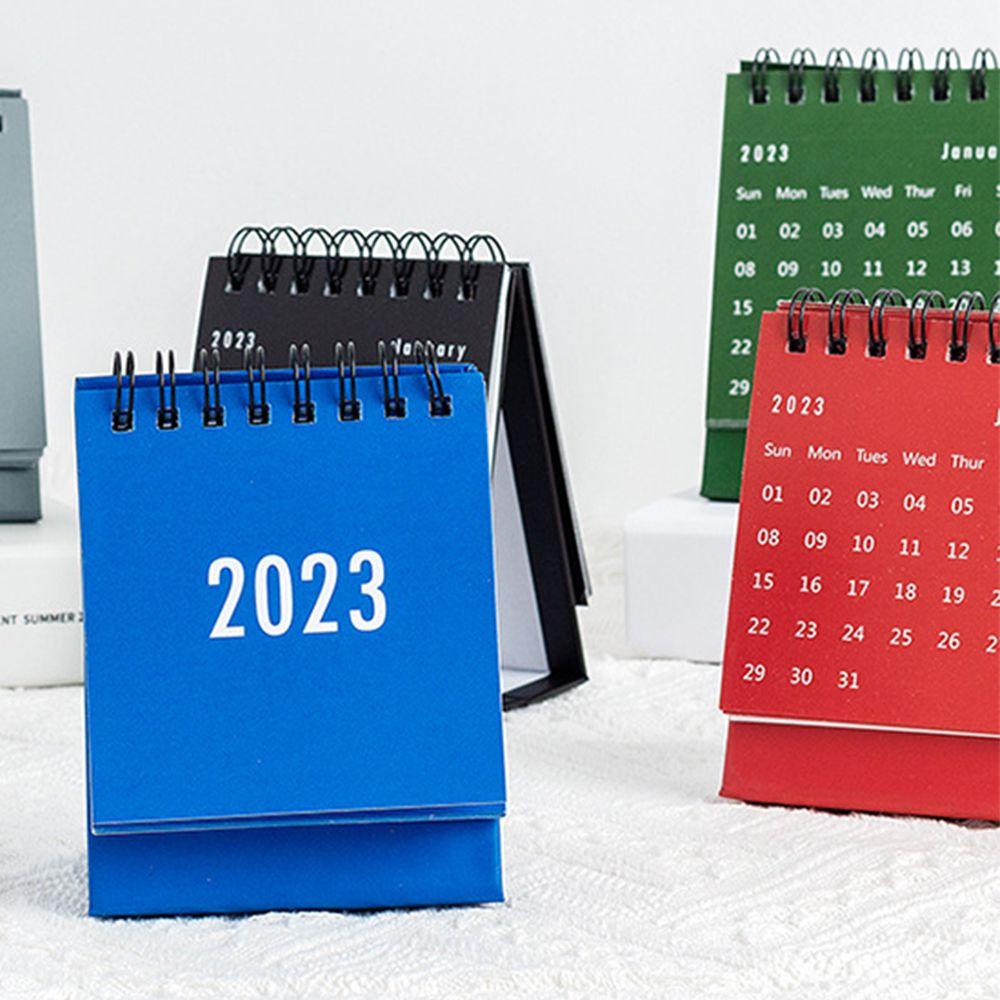 Nanas 2PCS 2023kalender Mini Table Planner Simple Desktop Note