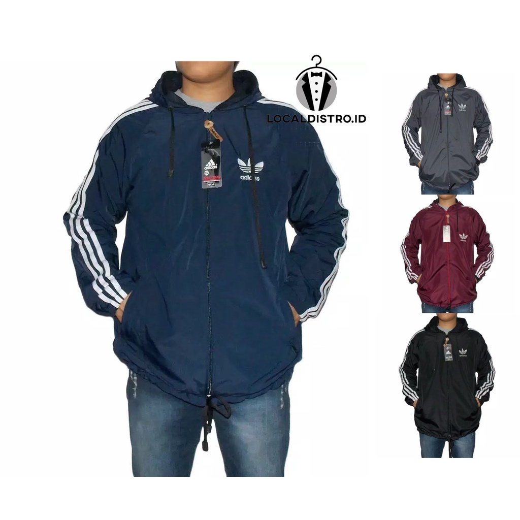 TERBARU JAKET PARASUT ADIDAS SPORTY OLAH RAGA - JAKET PARASUT PRIA ADIDAS WINDBREAKERS