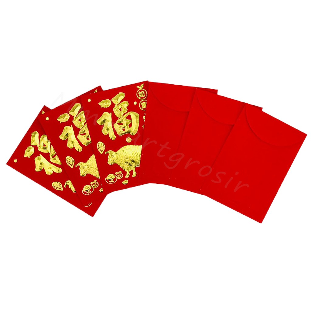 Angpao Imlek / Angpao Fuk FU / Isi 6pcs (12*8cm)