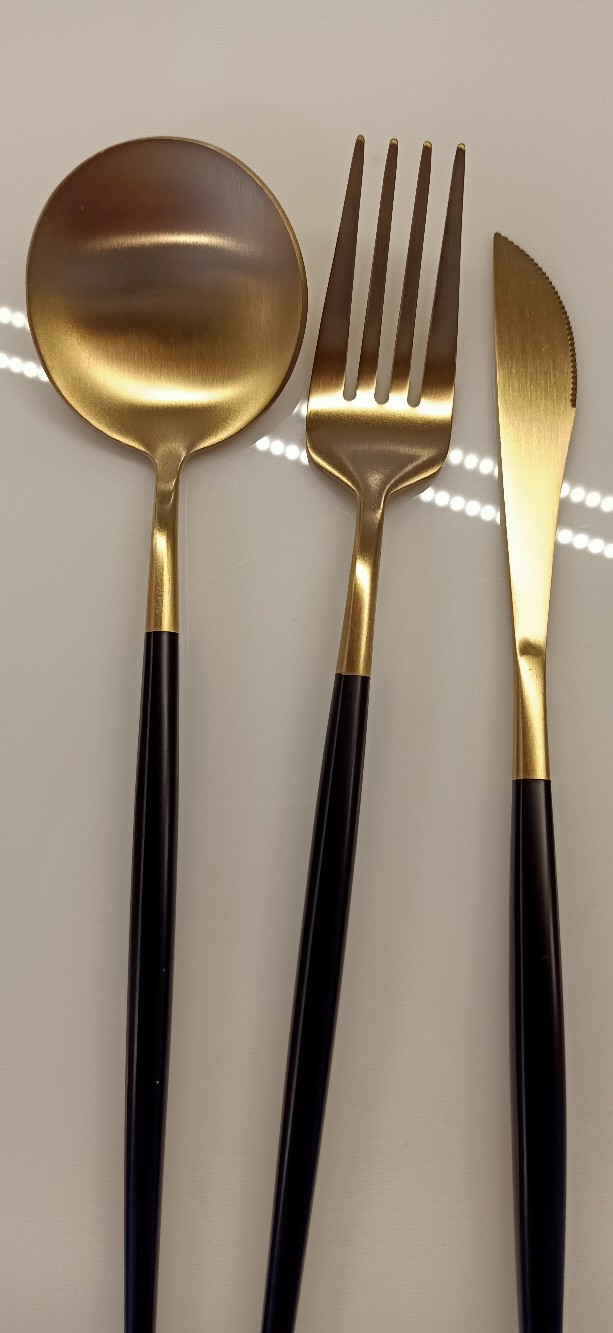 [satuan] Cutlery Set Sendok Garpu Pisau Alat Makan Mewah