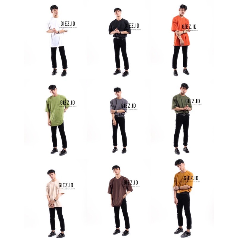 PALING HEMAT PAKET BUNDLING 5PCS OVERSIZE TEES KAOS OVERSIZE