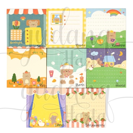 

GCC Memo Strawberry Bear Memopad Karakter Beruang Coklat DIY GCC 301301