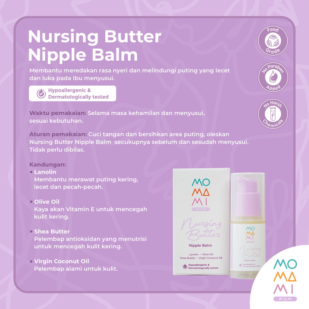 MOMAMI Nursing Butter Nipple Balm Perawatan Puting Ibu Menyusui /nipple cream