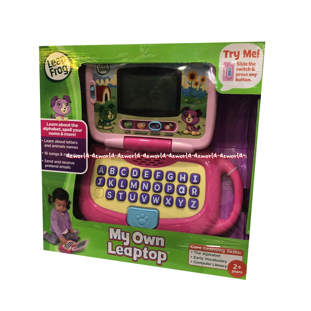 Leap Frog My Own Leaptop laptop mainan untuk mengajarkan balita tentang alfabet dan suara hewan