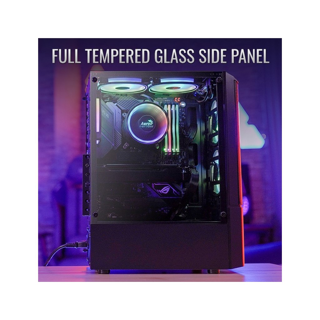 CASING AEROCOOL QUANTUM MESH 3FAN RGB ATX TEMPERED MANTAF GAN