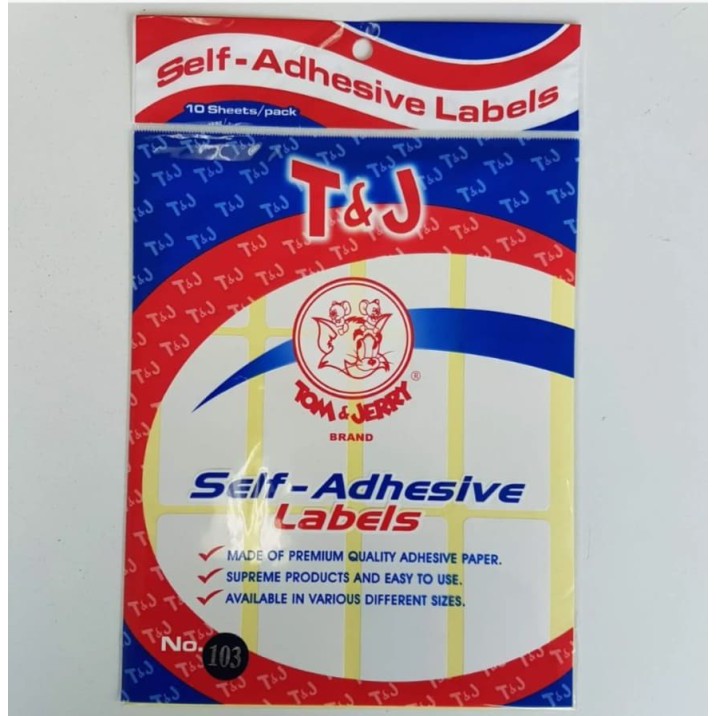 

Dijual LABEL TOM & JERRY NO. 103 POLOS / SELF ADHESIVE LABEL Murah