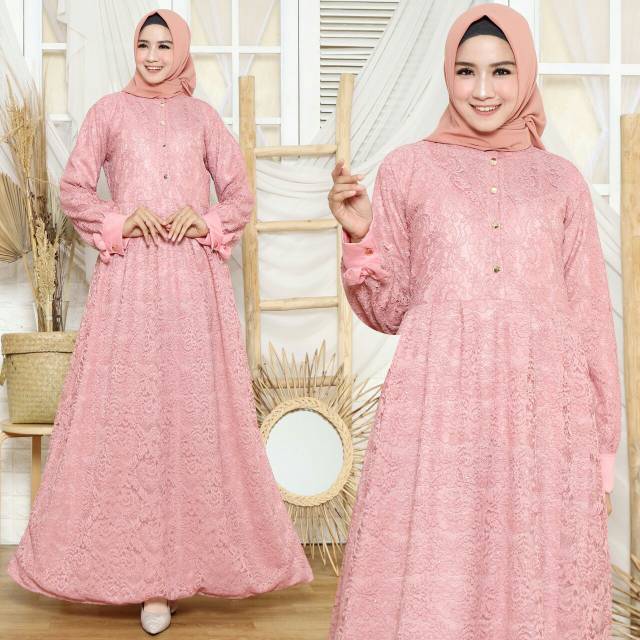 Maxi Alena || Gamis Brukat jumbo || Gamis Pesta