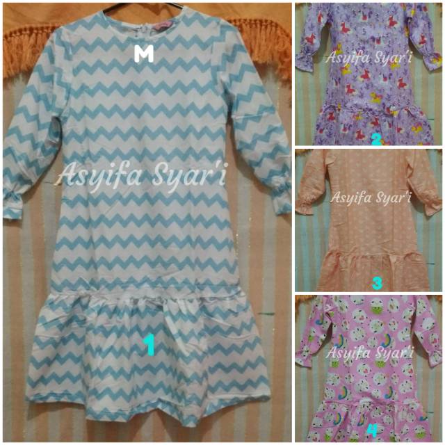 Gamis Katun Anak Rempel Bawah