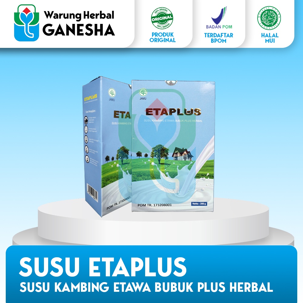 

ETAWAKU PLATINUM ETAPLUS SUSU KAMBING ETAWA BUBUK UNTUK DIABETES, PERNAPASAN, MENGUATKAN TULANG DAN GIGI
