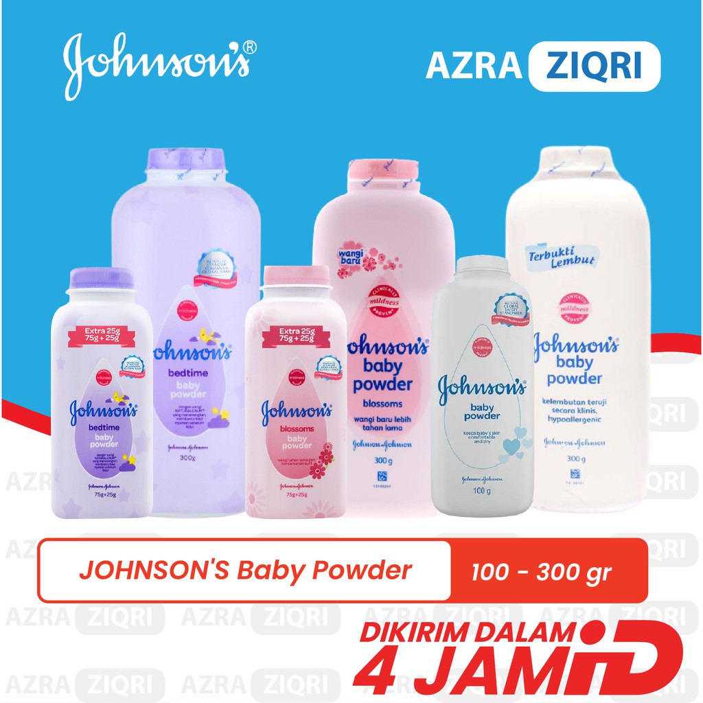 JOHNSON'S Blossoms Baby Powder Johnson's Baby powder bedak tabur bayi johnsons blossom, bedtime, milk rice active fresh Jhonson