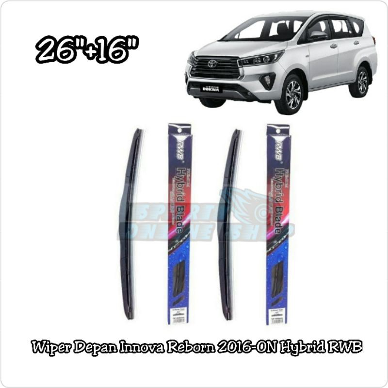 Wiper Depan Innova Reborn 2016-ON 26&quot;+16&quot; Hybrid Merk Rwb