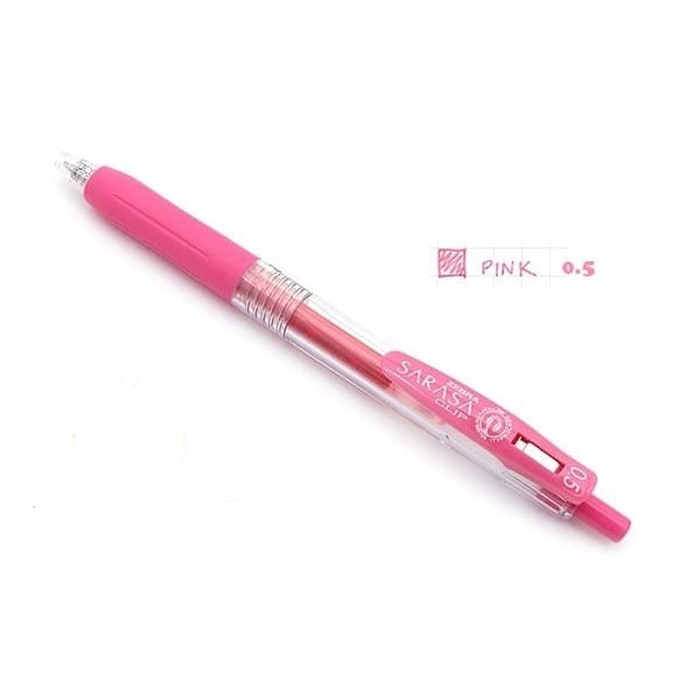 

Zebra Sarasa Clip JAPAN Pink 0.5 Gel Ink Rollerball / Pen Jel