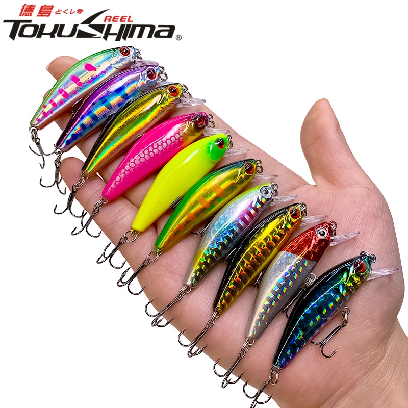 Sinking Minnow 55mm 6.5g Umpan Pancing Murah Casting Umpan Fishing Bait 3D Eyes Swimbait Fishing Lure Ikan Kail Bass Wobbler Tackle