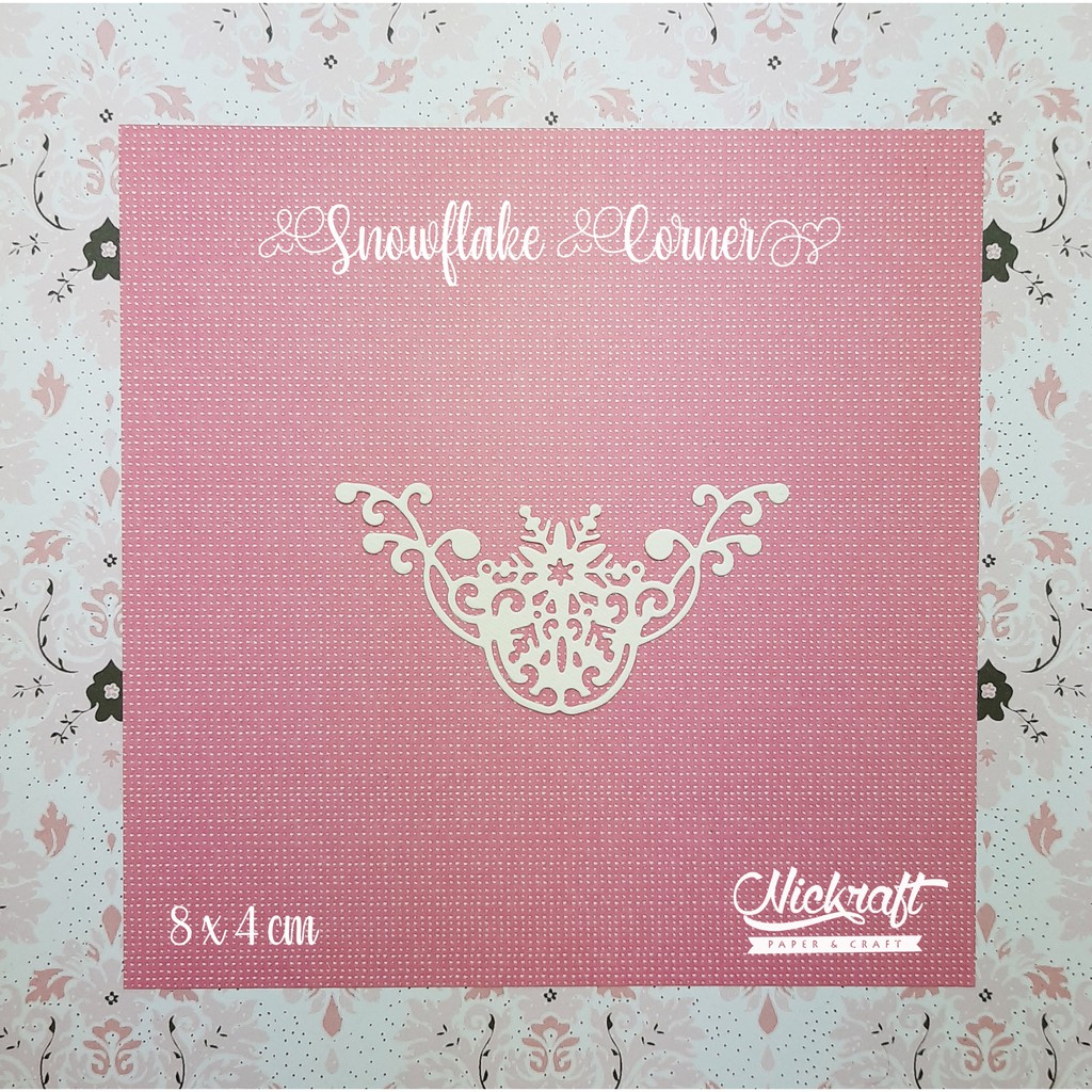 

SNOWFLAKE CORNER - Bahan Scrapbook Corner Swirl Snow
