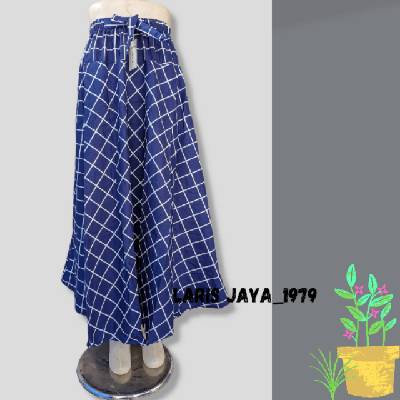 Rok Payung Kotak Lebar Panjang Jumbo Polos Motif Garis Klok Lebar