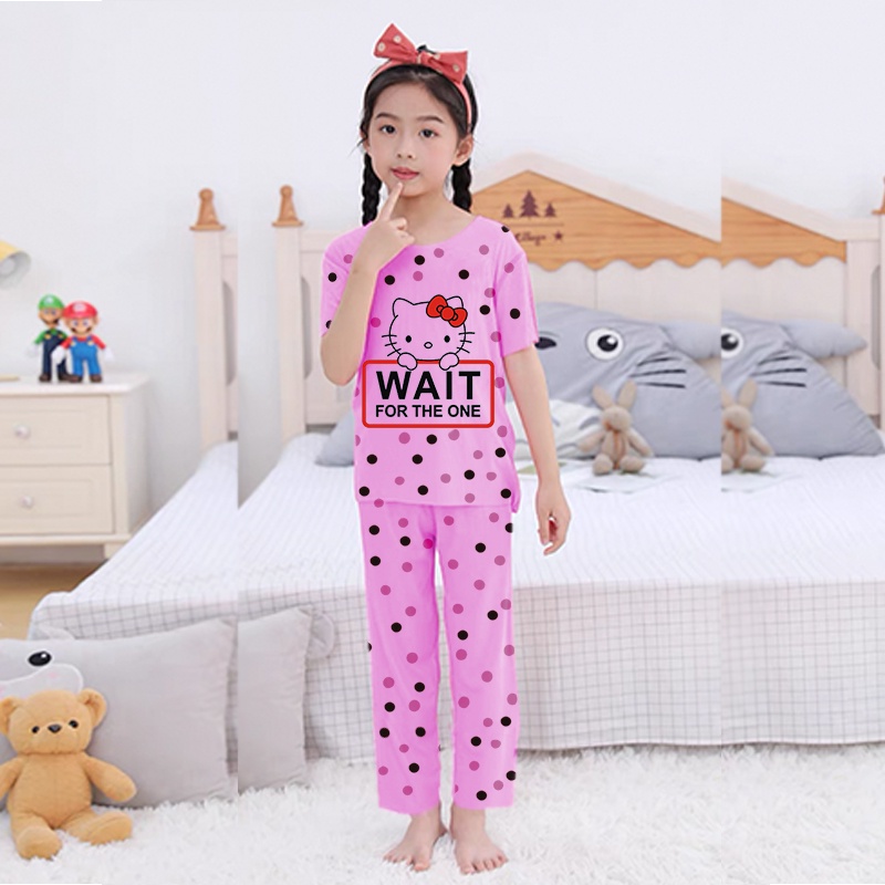 Baju Tidur Anak CP  Snoopy Perempuan dan Laki Usia 2 - 7 Tahun Stelan Celana Panjang