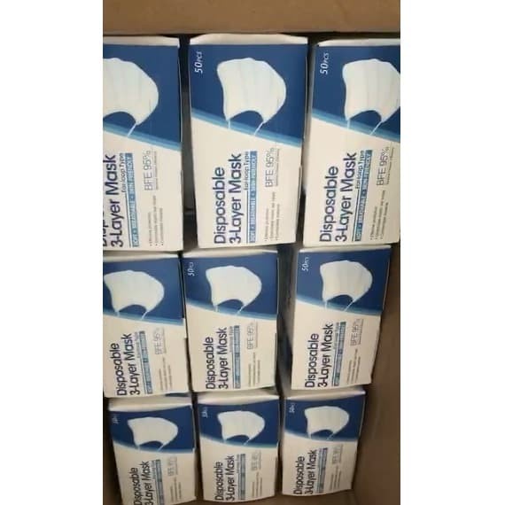 Masker Earloop 3 ply Disposable Mask 3 Layer