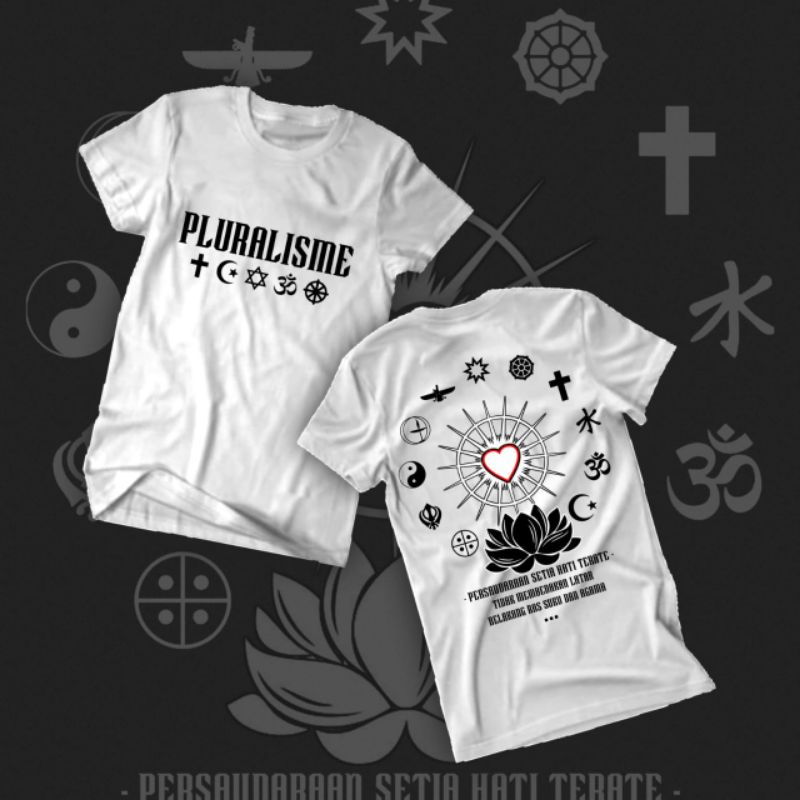 T-SHIRT PLURALISME KAOS PSHT ATASAN PSHT T-SHIRT PREMIUM OVERSIZE UNISEX AB3